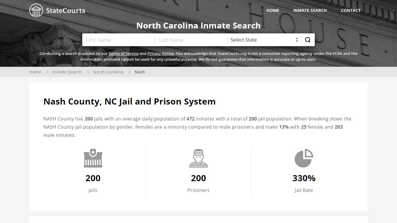 Nash County, NC Inmate Search - StateCourts